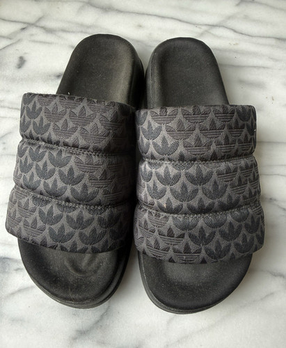 Adidas black slide sandals - adidas,