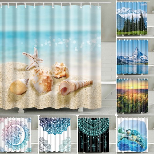 Printed shower curtain - printed,