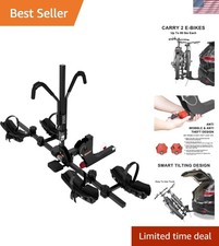 2 E Bike Rack Hitch Mounted