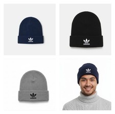 Mens Adidas Beanie Knitted Winter Hat/Cap Casual Warm Originals Logo Cap