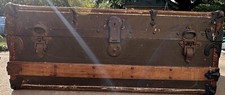 Vintage WOOD STEAMER TRUNK