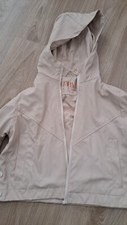 Zara girls raincoat 8 years beige waterproof jacket