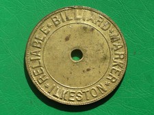 Ilkeston Derbyshire huge Reliable Billiard Marker brass token sports check tally