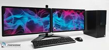 Dual Monitor 2x24" Home Office PC Bundle 32GB DDR4 512Gb M.2 +2TB HDD Win11 Wifi
