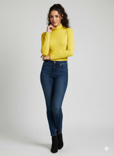 LADIES WOMENS  POLO NECK ROLL