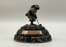 Antique Bronze Rabbit Golfer