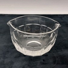Hand Blown Crystal Wine Rinser With Petal Rectangular Cuts 11.5cm Diameter