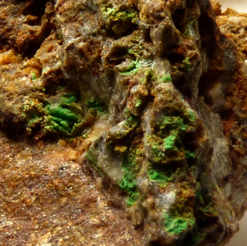 Green mimetite crystals - green,