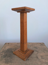 Antique Oak Wooden Hat Plant