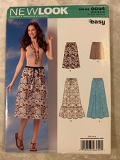New Look easy sewing pattern 6054 for ladies skirts NEATLY CUT