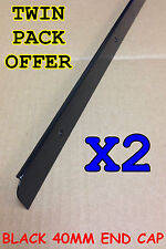 x2 Black Kitchen Worktop Edging Trim END CAP 40mm with screws *TWIN PACK OFFER*
