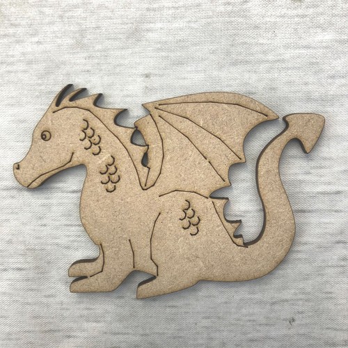 Dragon engraved mdf wood - dragon, 2