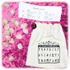 HANDMADE Rose Quartz Rune Stones Set • Unique Christmas 2024 Gift • Psychic Gift