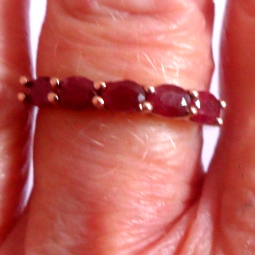 Ruby eternity ring - 1.ct, ring-rose