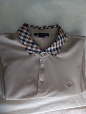 Aquascutum Long Sleeve Polo Shirt   Beige.  Mens UK XXL