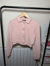 ZARA pastel pink embroidered