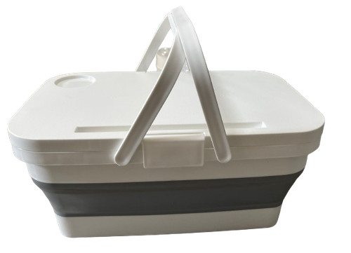 Collapsible picnic basket with - collapsible,