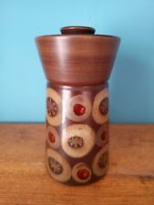 Vintage Denby Arabesque Stoneware 6" Storage Jar With Lid Excellent Condition