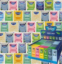 Tetley Tea Bags Individual Enveloped Sachets Tagged Classic Flavoured Selections