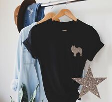 Pomeranian - Glitter Print Ladies T Shirt Unisex Dog Lovers Top kids sizes 