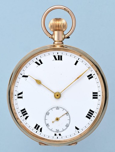 Antique gold open face - open,