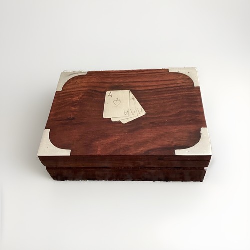 Vintage quality wood card box - quality,
