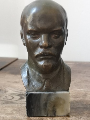 Vintage ussr lenin bust bronze - lenin,