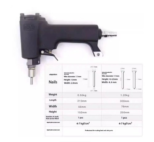 Nail gun animation - nail, push