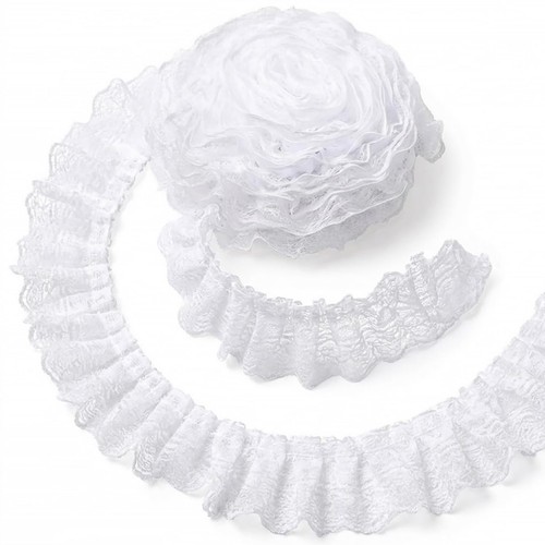 Yards ruffled white - yards,