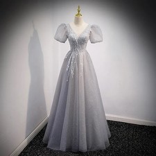 Silver Sparkle Tulle Evening