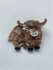 Modern Arcrylic Brooch Highland Cow 