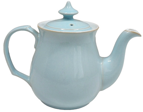 Denby linen teapot - linen, blue