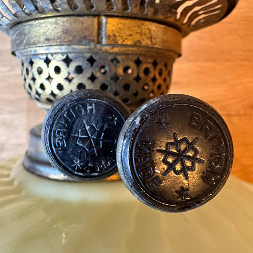 Antique falks duplex oil - falks, lamp
