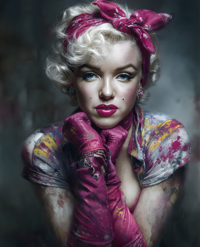Marilyn monroe pink - in, gloves