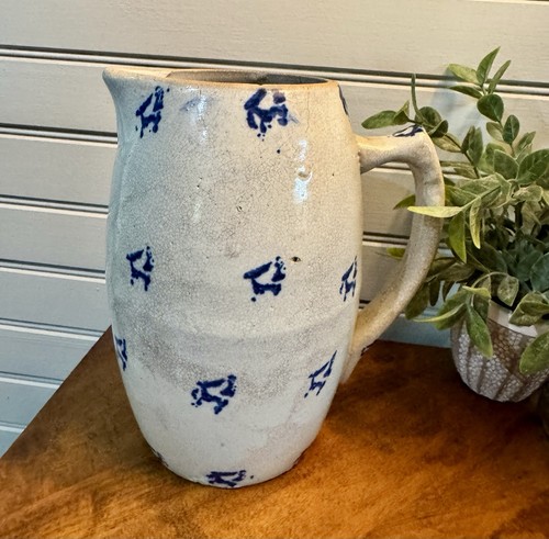 Antique 1800s blue - &, white