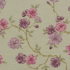 Romo Villa Nova Fleurie Floral Fabric Green/Lilac | 100% Cotton Curtains Crafts