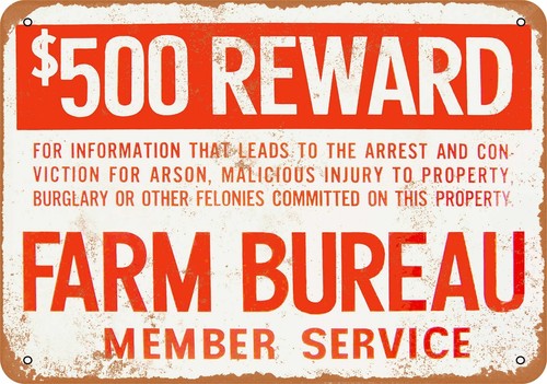 Metal sign farm bureau - -,