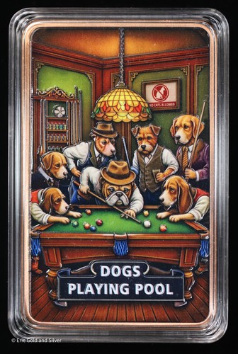Dogs playing pool oz - dogs,