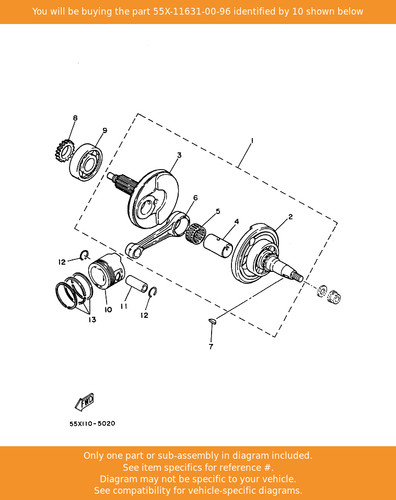 Yamaha piston - piston, (std)