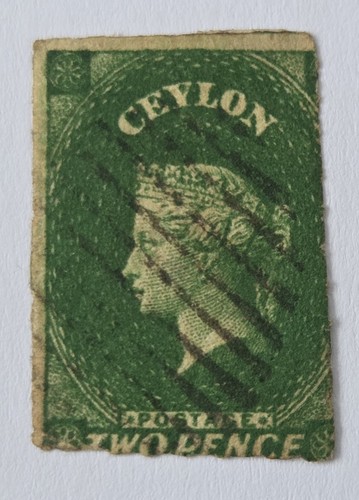 Ceylon 1857 ext rare - rare, 2d