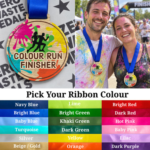 Colour run medal paint splash - run,