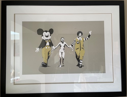 Banksy unsigned print - banksy,