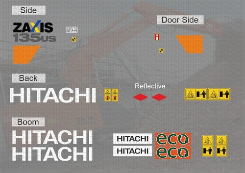 Hitachi zaxis 135us sticker - 135us-5,