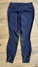 Fouganza  Decathlon Navy Equestrian Horse Riding Leggins Stretch Pants Womens M