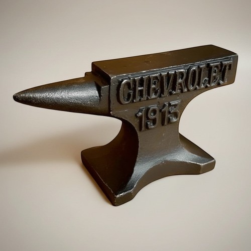 Chevrolet 1913 cast iron anvil - chevrolet,
