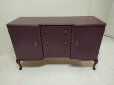 McIntosh Sideboard with cabriole legs, satin Mulberry finish.