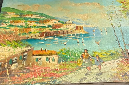 Impressionist coastal harbour - coastal,