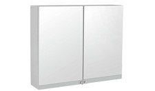 Prime 2 Door Mirrored Cabinet - White