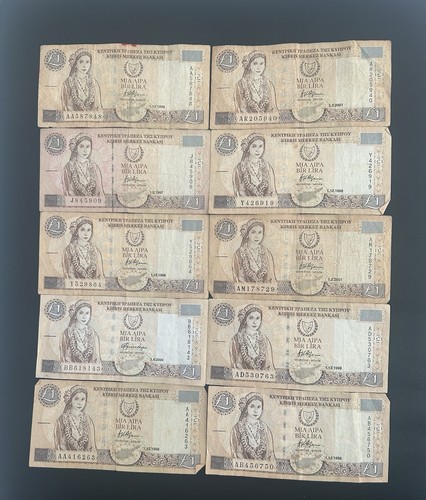 Set banknotes cyprus - set, 10