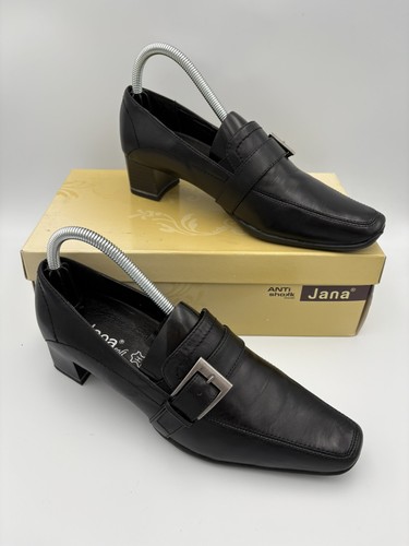 Jana black leather buckle - jana,